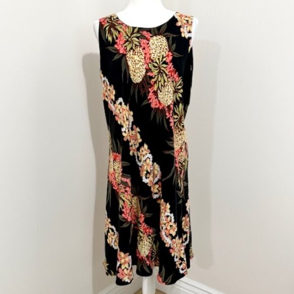 Hilo Hattie Pineapple Print Sleeveless Original Hawaiian Dress Women's Size XL - Picture 1 of 5